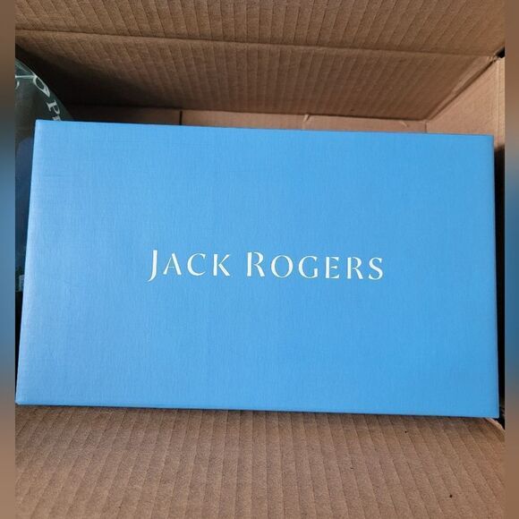 Jack Rogers Dorothy Bow Comfort Slide in Blue and White Gingham - Picture 5 of 7